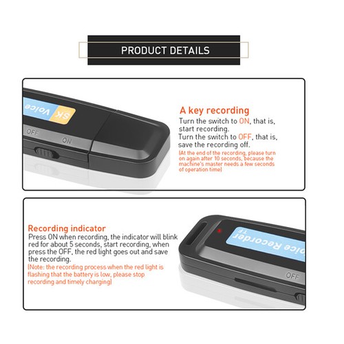 Mini registratore vocale - mini, usb