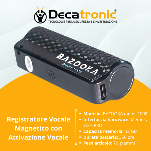 Registratore vocale mini spia - mini,