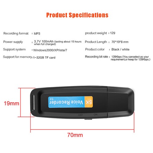 Mini registratore vocale audio